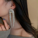 Load image into Gallery viewer, Jenna Rhinestone Cocktail Earrings
