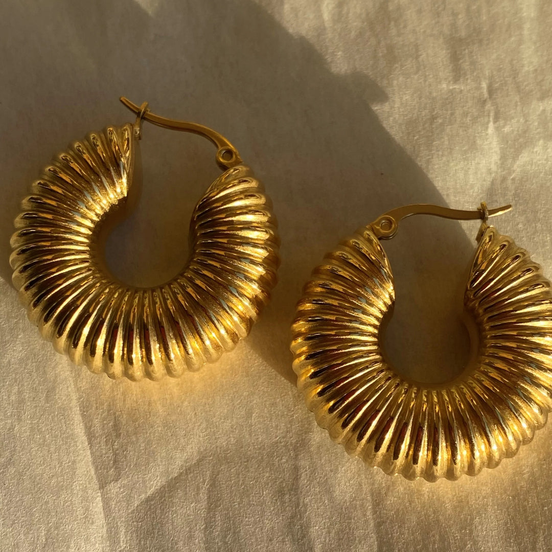 Bagel Chunky Hoop Earrings