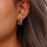 Load image into Gallery viewer, Twisha Pearl C Earrings
