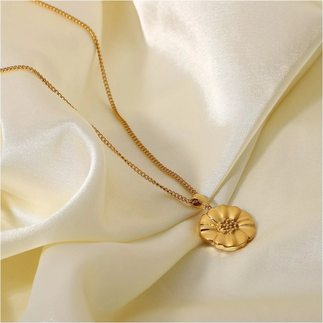 Sunflower Gold Chain Necklace