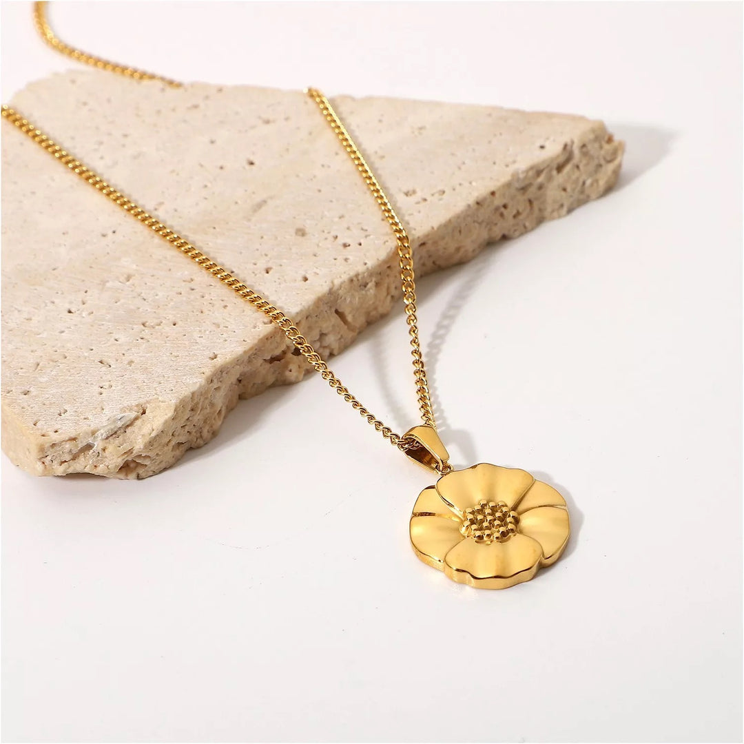 Sunflower Gold Chain Necklace