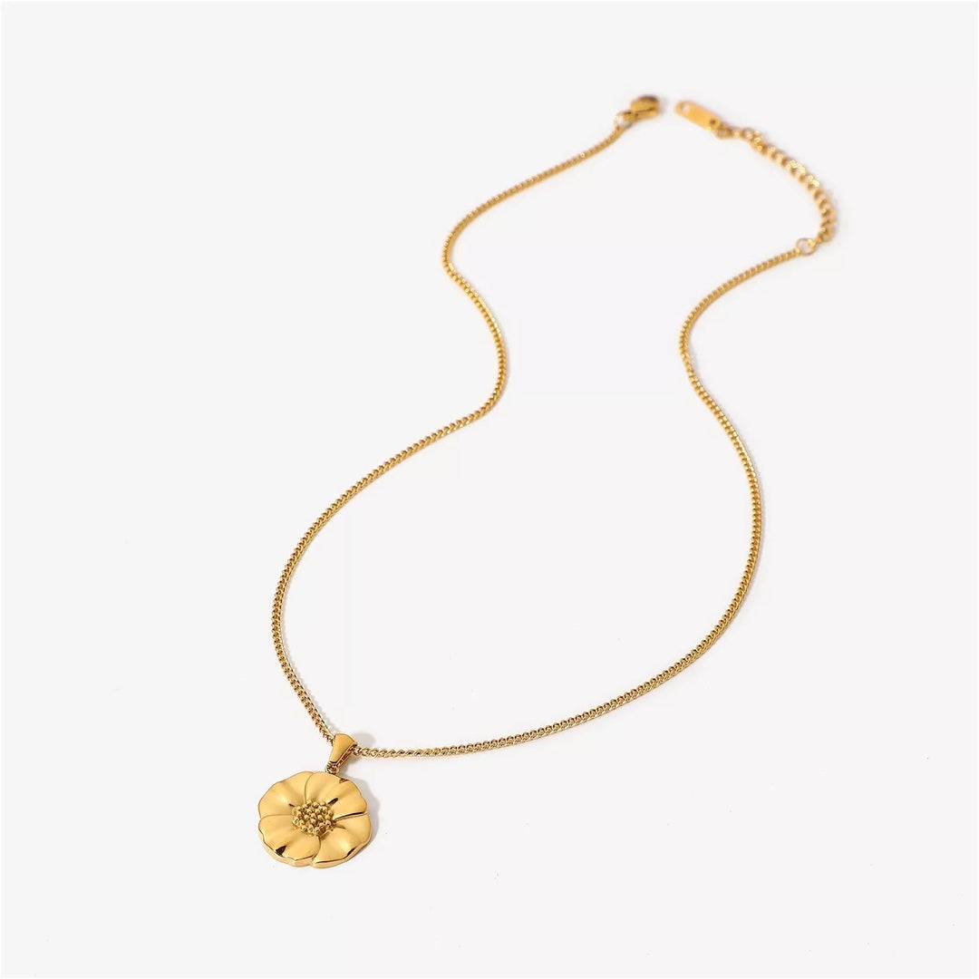 Sunflower Gold Chain Necklace