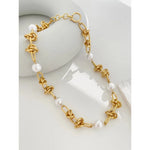 Load image into Gallery viewer, Linked Pearl Chain Necklace
