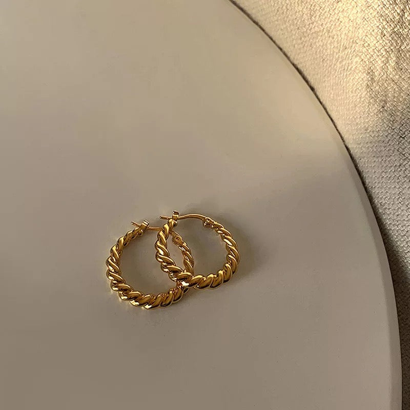 Spiral Hailey Hoop Earrings