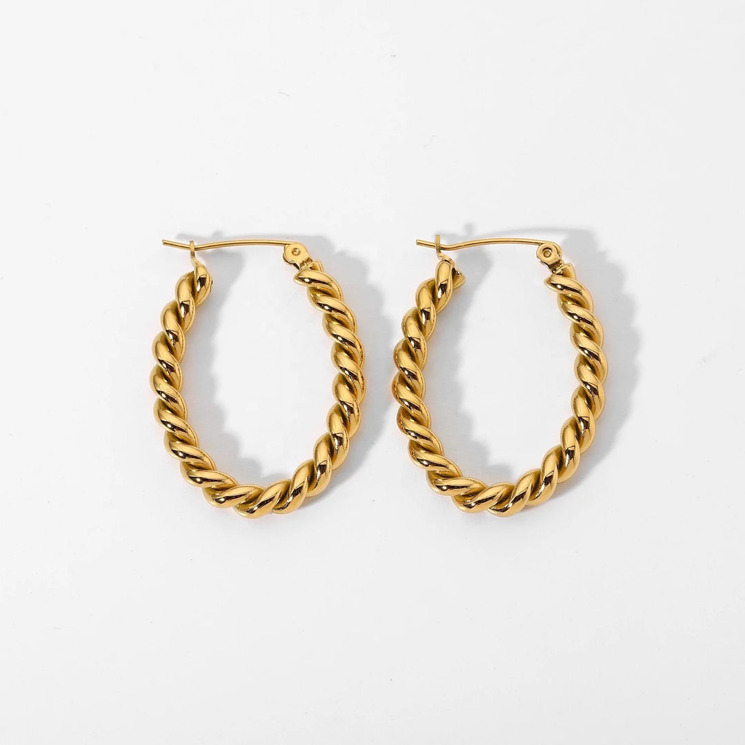 Spiral Hailey Hoop Earrings