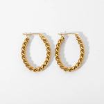 Load image into Gallery viewer, Spiral Hailey Hoop Earrings
