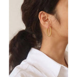 Load image into Gallery viewer, Spiral Hailey Hoop Earrings
