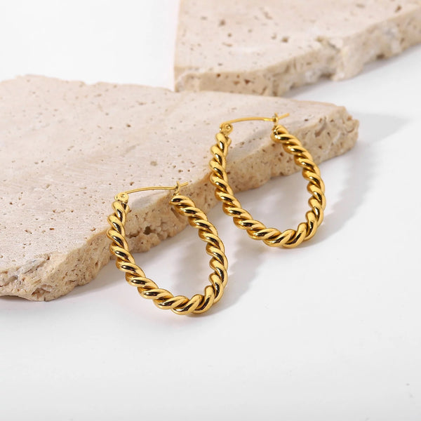 Spiral Hailey Hoop Earrings