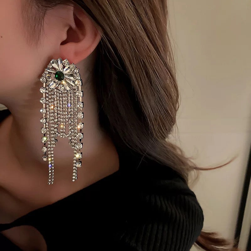 Aanya Rhinestone Cocktail Earrings