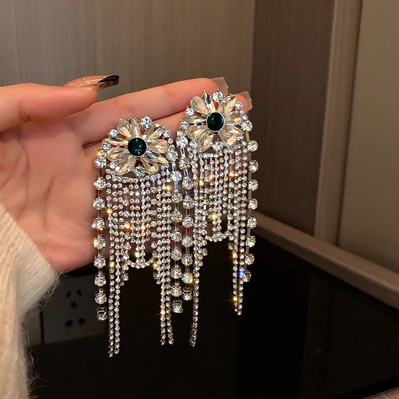 Aanya Rhinestone Cocktail Earrings