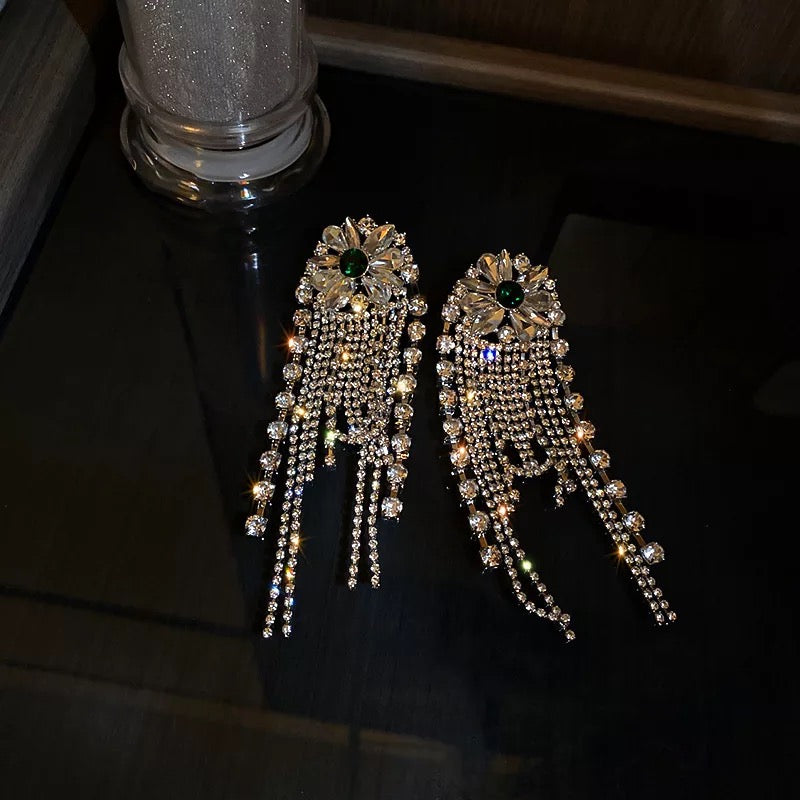 Aanya Rhinestone Cocktail Earrings