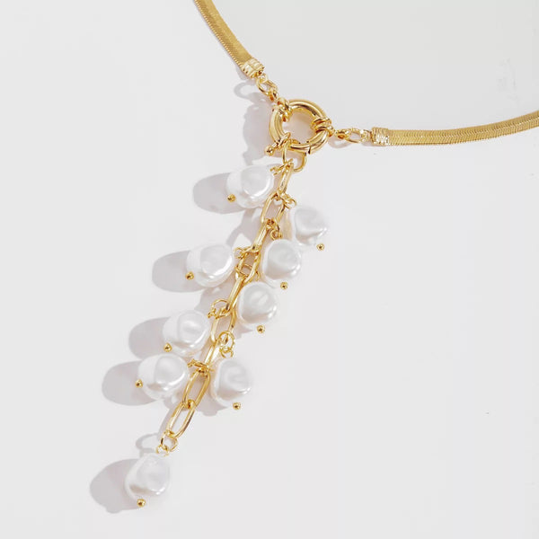 Jamila Pearl Gold Necklace