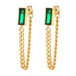 Load image into Gallery viewer, Emerald Vintage Drop Earrings
