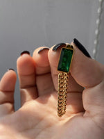 Load image into Gallery viewer, Emerald Vintage Drop Earrings
